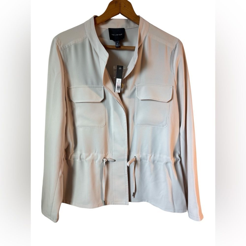 NWT The Limited Safari Drawstring Jacket Mandarin Collar Closet Staple 10 layers